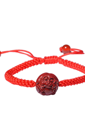 保真朱砂十二生肖属猴压惊手串