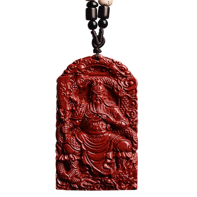朱砂关公吊坠项链霸气武财神