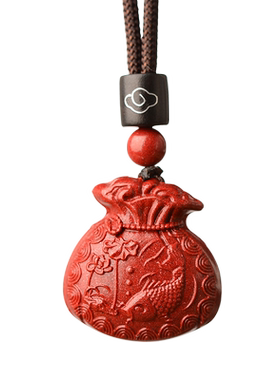 钱袋子高含量紫金砂花开富贵吊坠