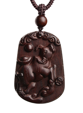 小叶紫檀十二生肖男士蛇鸡牛吊坠