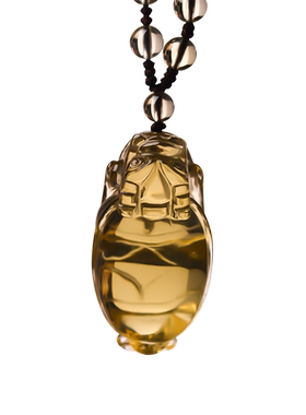 天然黄水晶龙龟吊坠男女款项链招财饰品挂件玄武神龟保泰挂坠饰品