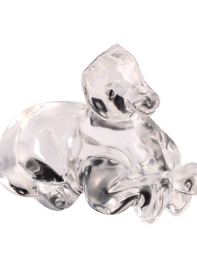 天然白水晶十二生肖摆件吉祥物招财全套12生肖马猴猪虎龙蛇工艺品