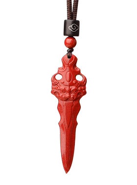 正品朱砂石敢当睚眦护身随身吊坠