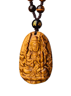 黄虎眼石千手观音生肖属鼠护身