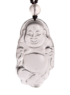 天然白水晶佛吊女款玉石