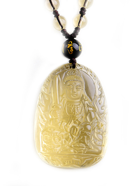 巴西文殊菩萨生肖兔天然黄水晶