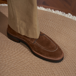 子英伦风系带德比鞋 鞋 男老钱风磨砂真皮休闲商务正装 手工反绒皮鞋