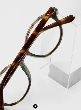 新小框眼镜板材框黑色玳瑁色茶色女款复古近视镜配镜镜框书呆子气