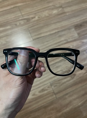 双11眼镜架 镜框 近视配镜 男女款 复古黑色框 板材全框 AN E眼镜