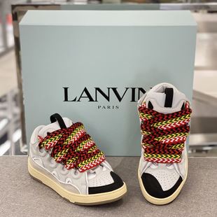 2022秋冬正品 代购 男女同款 SKDK02DRA2 A21 彩色系带休闲鞋 Lanvin