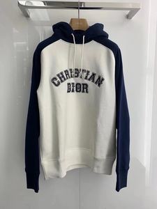 Dior Homme 男士拼色字母印花连帽卫衣 2021秋冬正品代购193J647