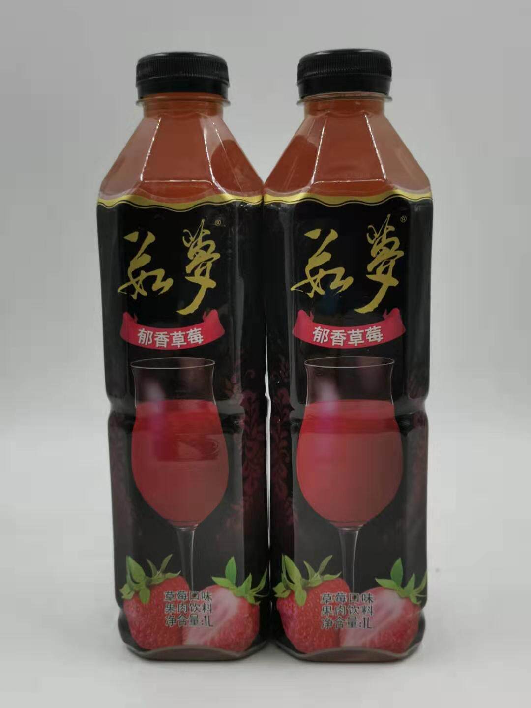 茹梦草莓口味 复合果肉饮料 1L*6瓶