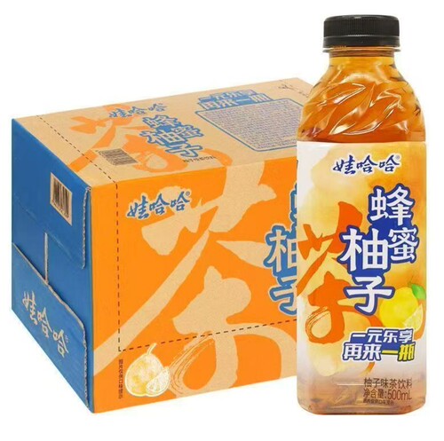 娃哈哈呦呦柚子味新日期茶饮料