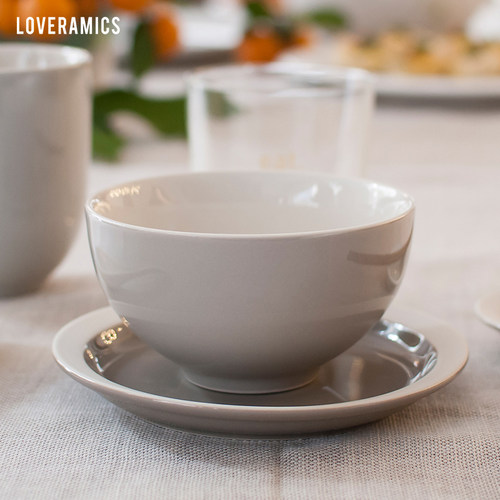 灰色饭碗拉面碗汤碗Loveramics
