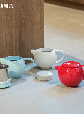 爱陶乐官方[茶语]茶壶盖连不锈钢茶隔品茗酒店用瓷Loveramics