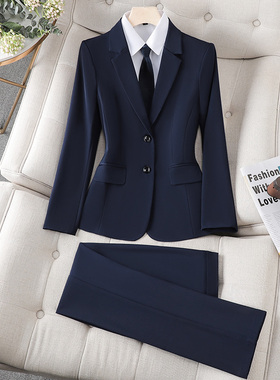 黑色西装外套女2025新款职业西服套装女士工作服气质工装面试正装