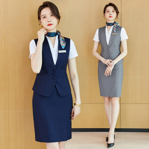 马甲套装女夏季气质工作服工装