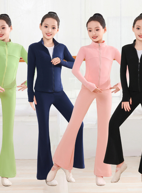 儿童运动套装分体女童练功服秋冬季新款韩版洋气休闲中大童外套男