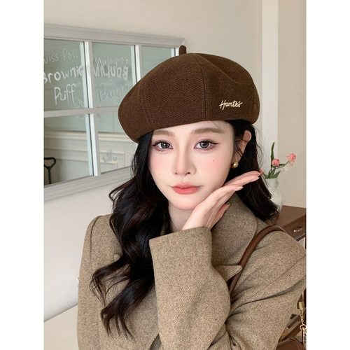 韩版贝雷帽子女款春秋季高品质时尚百搭显脸小八角帽画家帽蓓蕾帽