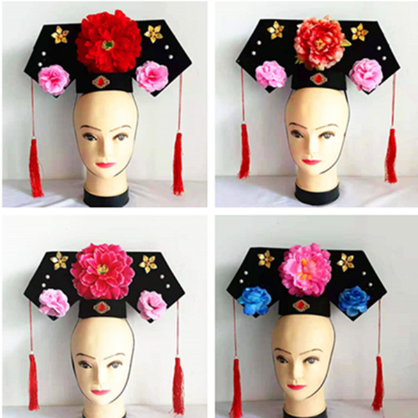 古代宫女清朝格格发卡头饰帽