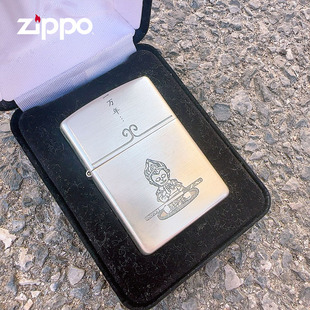 zippo打火机正版经典之宝煤油防风正品 s925银意中人送男朋友礼物