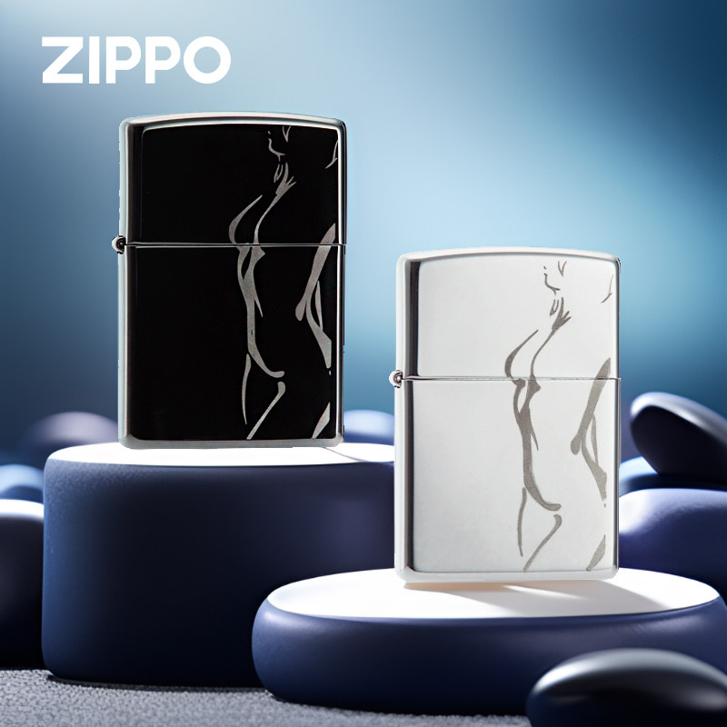 Zippo之宝经典防风打火机  曼妙身姿黑冰正品煤油打火机收藏送礼