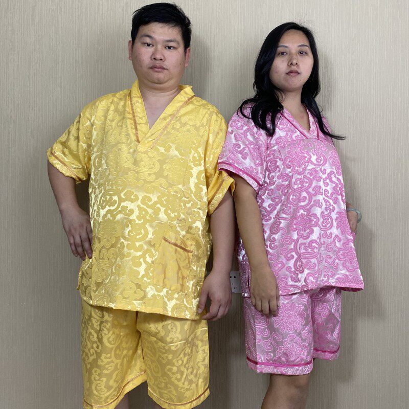 汗蒸服女纯棉提花男士大码情侣套装美容洗浴桑拿服足疗洗浴按摩服