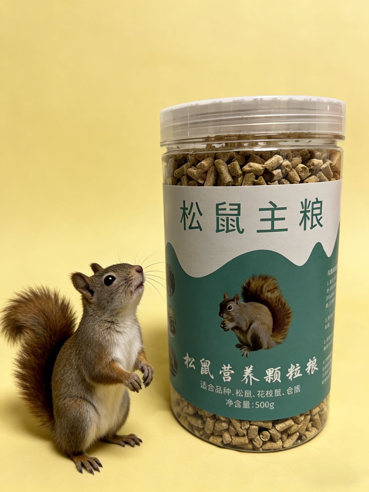 松鼠专用粮食套餐主粮食物幼崽营养粮1000克全阶段颗粒饲料鼠粮图片