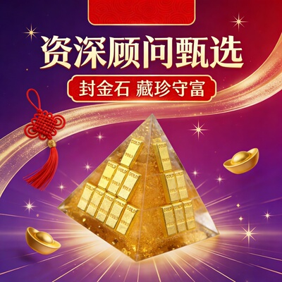 水晶金字塔摆件家居办公车载