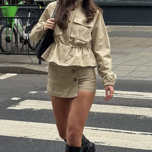 Pocket Cargo Stand Collar Jacket 工装 Zip 口袋立领拉链外套