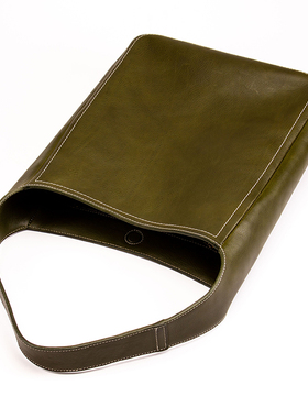 手工制作意大利minerva box摔纹牛皮单肩极简tote托特文艺通勤包