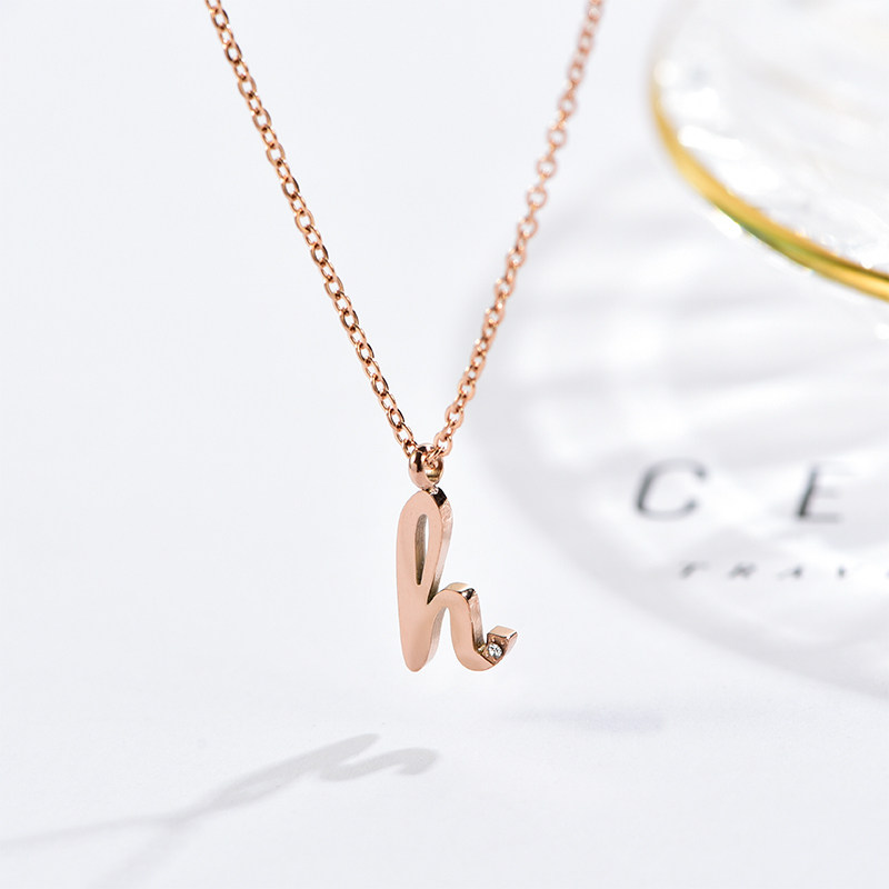 洛彩18K不掉色亲爱的热爱的同款合金项链个性吊坠时尚挂坠配饰