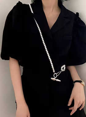 甜酷珍珠腰链女斜挎链条