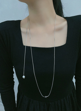 其他淡水珍珠合金蛇骨链女小众