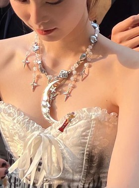 其他合金人造水晶锁骨链女项链