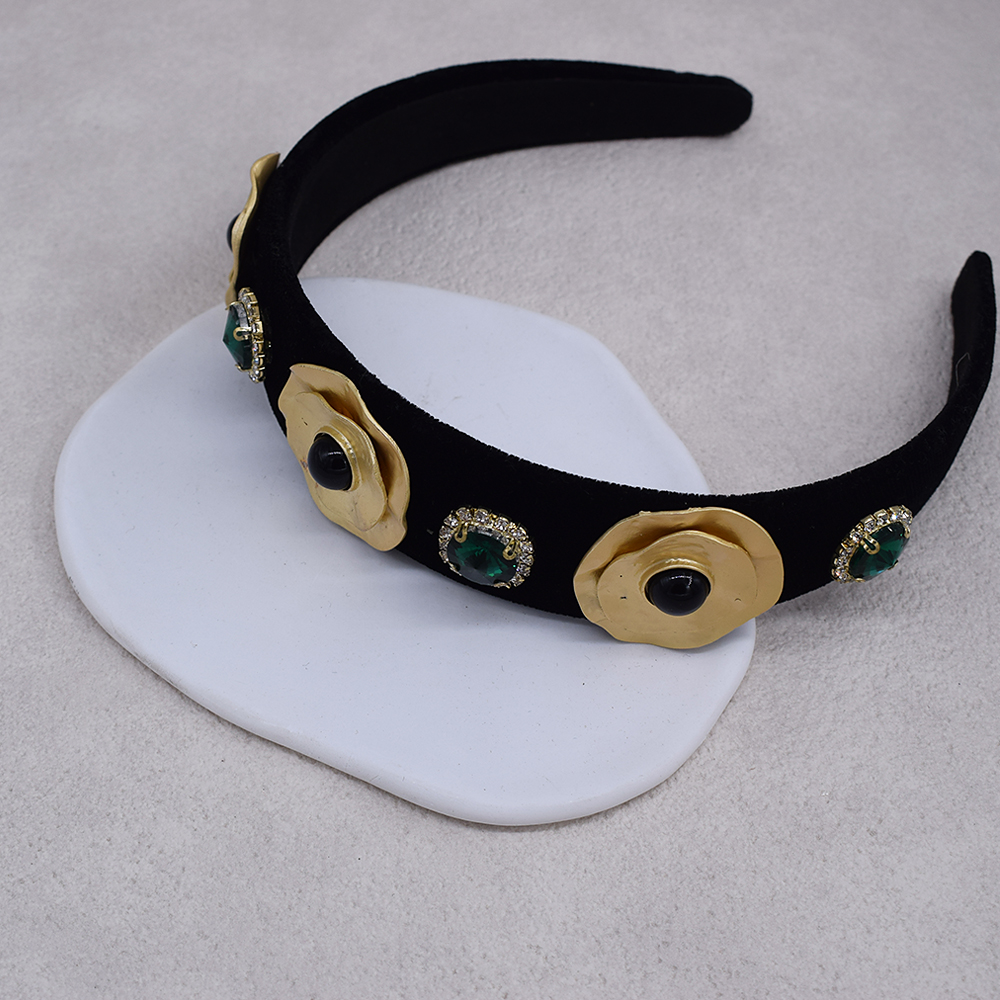 复古巴洛克水钻发箍韩版手工