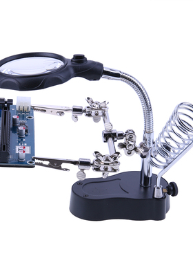 Desktop Magnifier Welding Magnifying Glass LED Holder