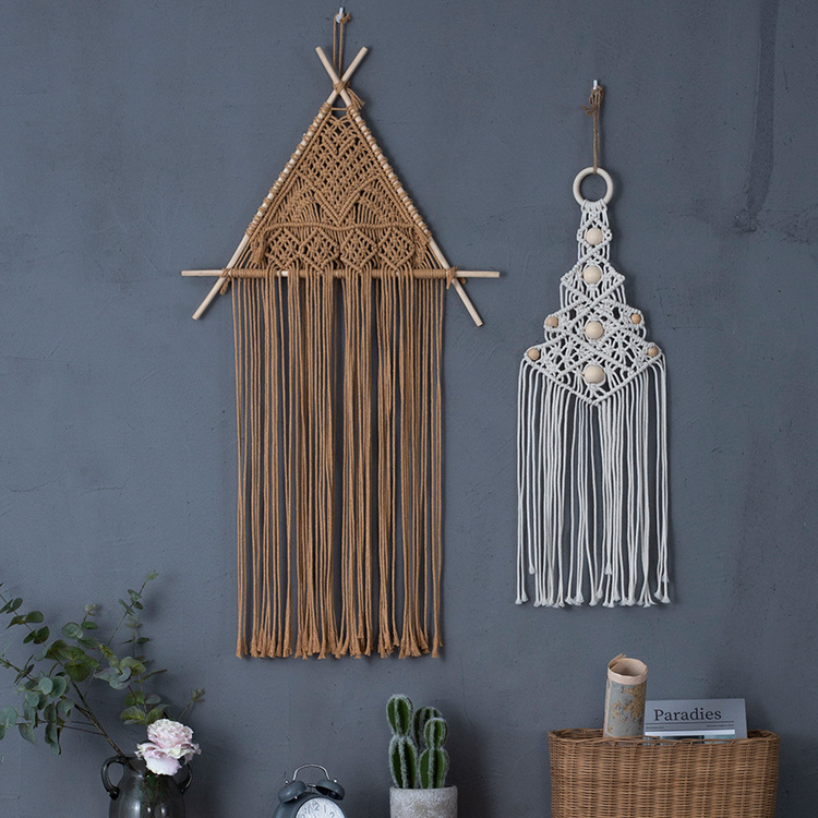 Christmas Tree Handmade Weaving Wall Decoratio圣诞树编织挂饰