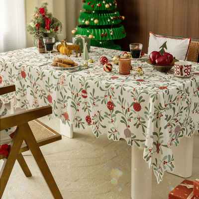 Christmas tablecloth ins style tea table tablecloth圣诞桌布