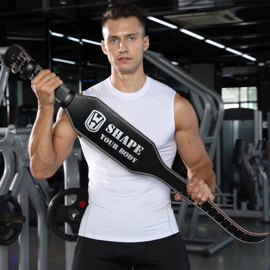 PU leather squat hard pull sports men's waist belt男士护腰带