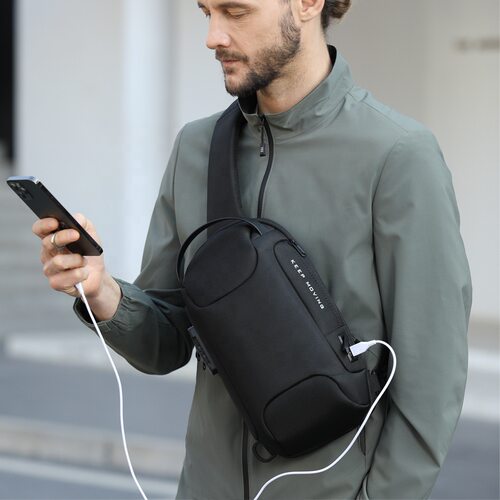 New men's functional waterproof chest bag男士斜挎单肩包