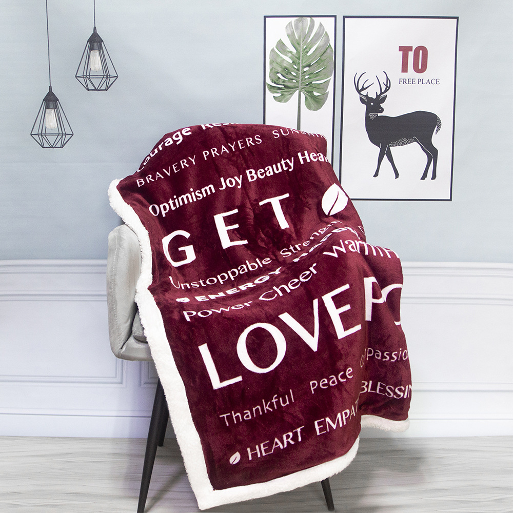 Lazy blanket flannel lamb wool TV blanket懒人毯羊羔绒电视毯