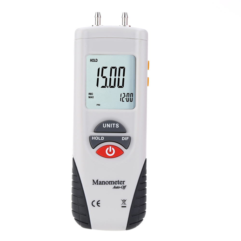 LCD HT-1890 Digital Manometer Air Pressure Meter Pressure