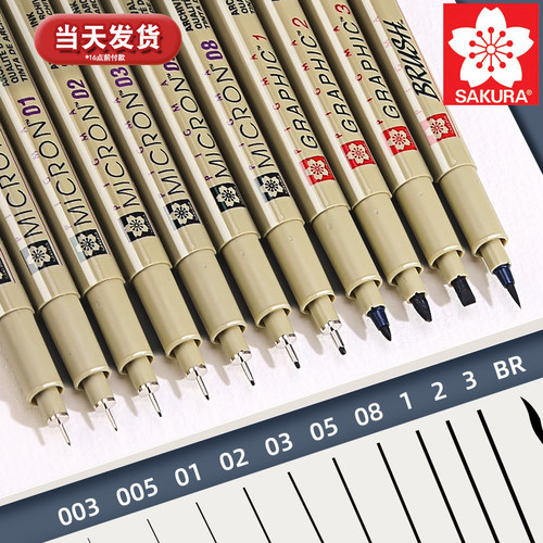 累积热卖170w+套樱花勾线针管笔