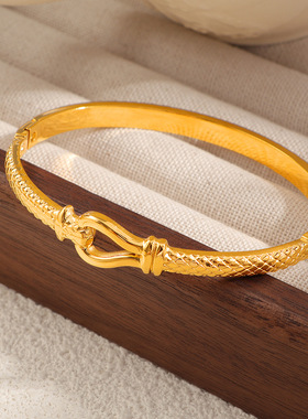 新款不锈钢马蹄扣手镯