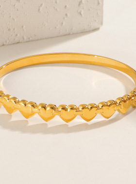 2025新款心心相连镀金手镯