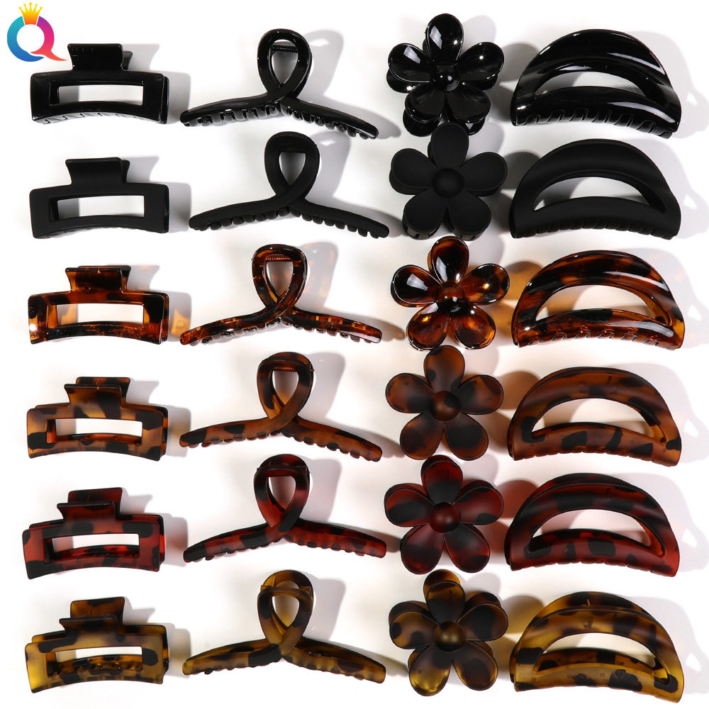 奇阅PC材质复古玳瑁抓夹女高级感豹纹发夹后脑勺盘发鲨鱼夹发饰品,饰品/流行首饰/时尚饰品新,发饰,淘宝优惠券,粉丝福利购,淘宝优惠卷