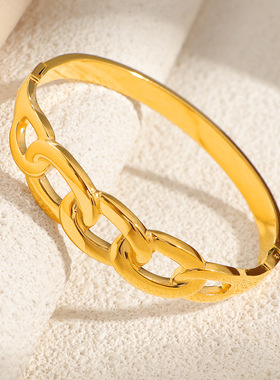 跨境爆款镂空手镯镀金批发