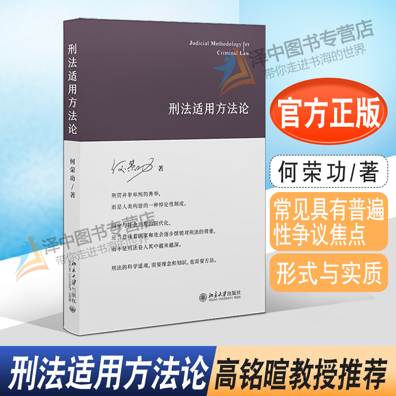 正版 刑法适用方法论 何荣功 常见具有普遍性争议焦点 面向实务问