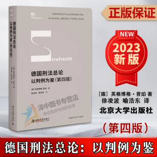 第四版 4版 英格博格·普珀教授集大成之作 2023新书 北京大学出版 以判例为鉴 实现理论与实践互动 社9787301339626 德国刑法总论